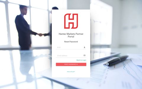 Forgot your password? - Hantec - Partner Portal