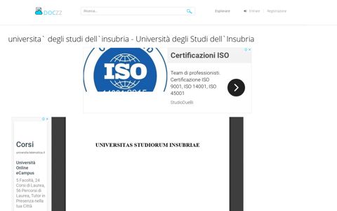 Università degli Studi dell`Insubria - doczz