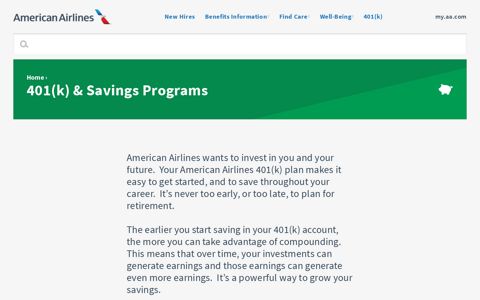 401(k) & Savings Programs – my.aa.com