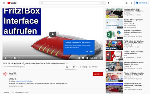 Teil 1: Fritz!Box 6340 konfigurieren - Webinterface ... - YouTube