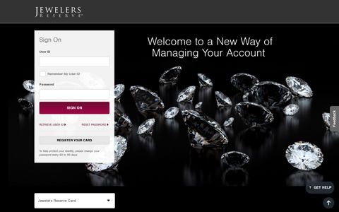 Jewelers Reserve Card: Log In or Apply