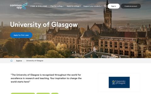 Apply to University of Glasgow - Common App