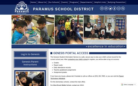 Genesis Parent Access - Paramus Public Schools