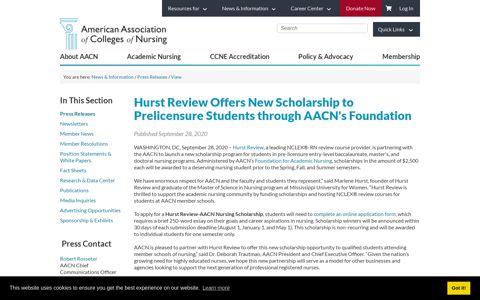 Hurst Review Offers New Scholarship to Prelicensure ...