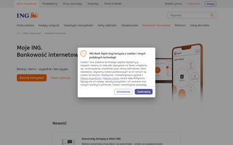 Moje ING. Bankowość internetowa i mobilna | ING Bank Śląski