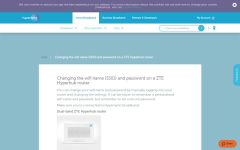 Changing the wifi name (SSID) and password on ... - Hyperoptic