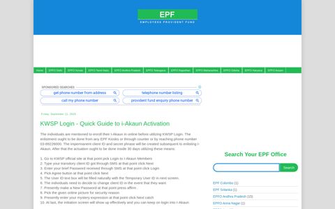 KWSP Login - Quick Guide to i-Akaun Activation | EPF Office