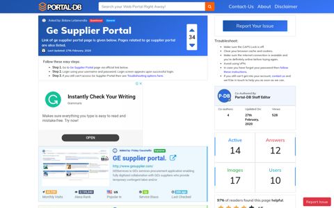 Ge Supplier Portal