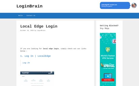 Local Edge - Log In | Localedge - LoginBrain