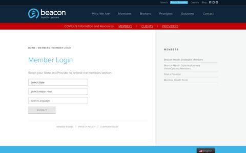Member Login | Beacon Health Options