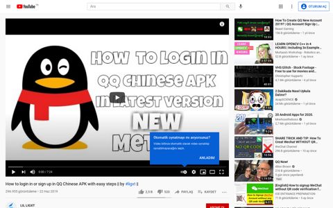 How to login in or sign up in QQ Chinese APK with ... - YouTube