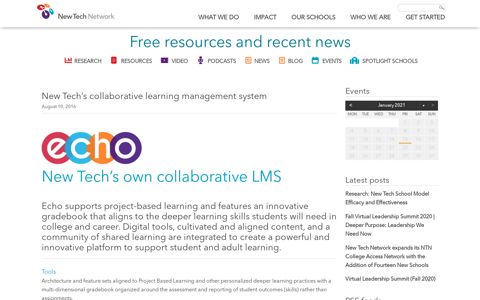 New Tech's collaborative learning management system - New ...