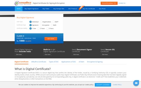 Apply Digital Signature Online, Paperless DSC, Renew DSC