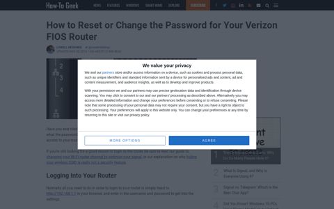 How to Reset or Change the Password for Your Verizon FIOS ...