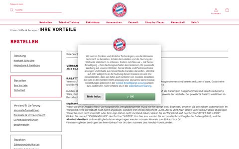 Vorteile bei der Bestellung im offiziellen FC Bayern Fan-Shop