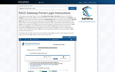 EGCC Gateway Portal Login Instructions - PDF4PRO