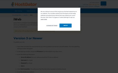 iWeb | HostGator Support