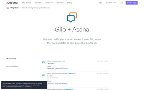 Glip + Asana integration: project notifications • Asana