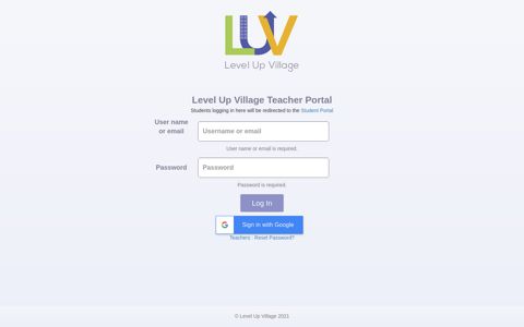 LUV Teacher Portal
