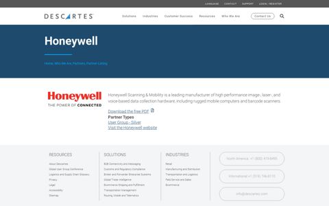 Honeywell | Descartes - Descartes Systems Group