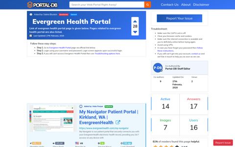Evergreen Health Portal
