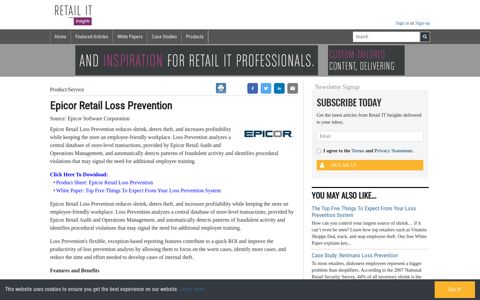 Epicor Retail Loss Prevention - Epicor Software Corporation