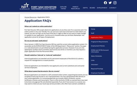 Application FAQ's – Human Resources – Fort Sam Houston ...