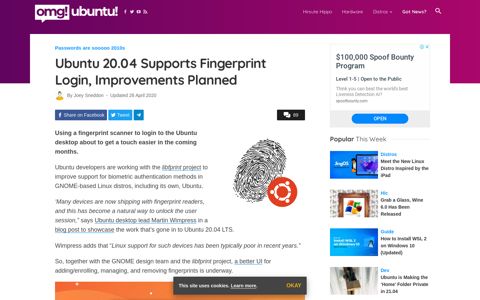 Ubuntu 20.04 Supports Fingerprint Login, Improvements ...