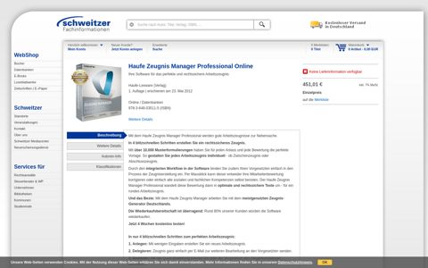Haufe Business Tools - Haufe Zeugnis Manager Professional ...