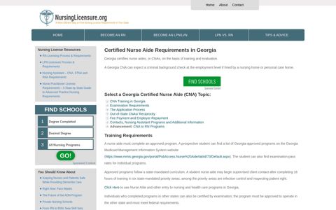 Certified Nurse Aide Requirements in Georgia | How to ...