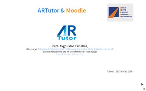 AR Tutor & Moodle - SlideWiki