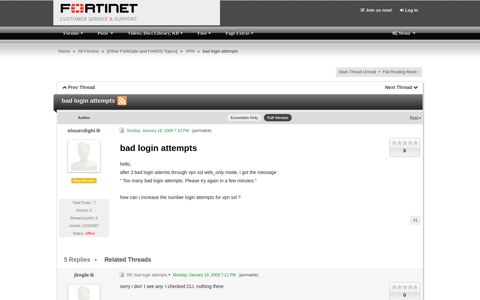 bad login attempts - Fortinet Forums