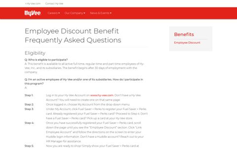 Employee Discount FAQs | Hy-Vee