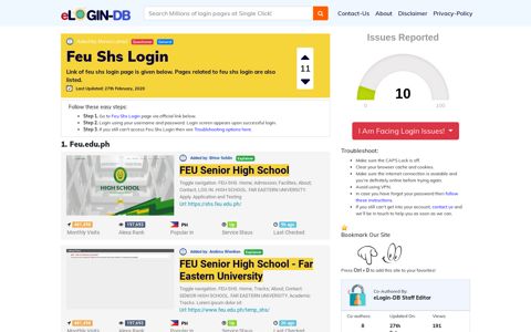 Feu Shs Login - Find Login Page of Any Site within Seconds!