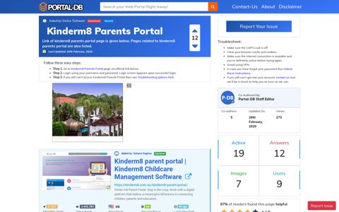 Kinderm8 Parents Portal