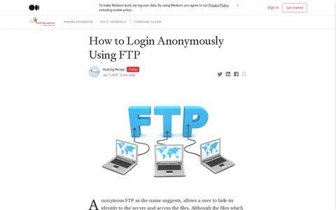 How to Login Anonymously Using FTP | HostingRecipe