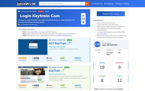 Login Keytrain Com - Logins-DB