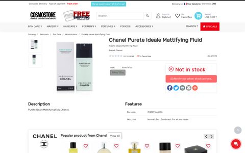 Chanel Purete Ideale Mattifying Fluid buy to New Caledonia ...