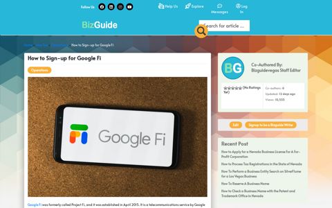 How to Sign-Up for Google Fi | BizGuide