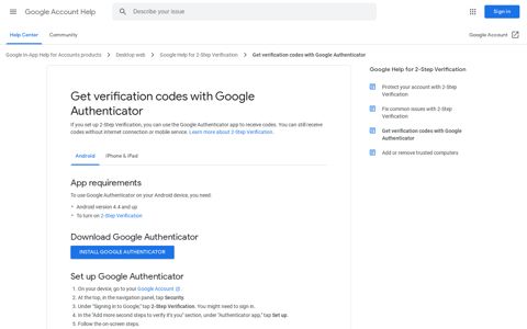 Get verification codes with Google Authenticator - Android ...