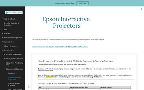 Epson Interactive Projectors - Google Sites