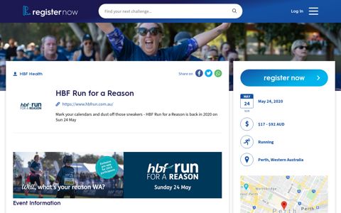 HBF Run for a Reason | Event | Register Now