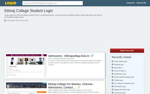 Ethiraj College Student Login - Loginii.com