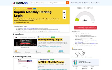 Impark Monthly Parking Login