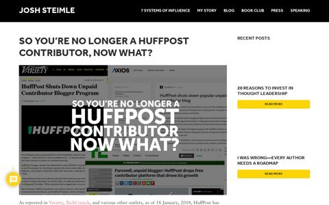 So You're No Longer a HuffPost Contributor, Now What ...