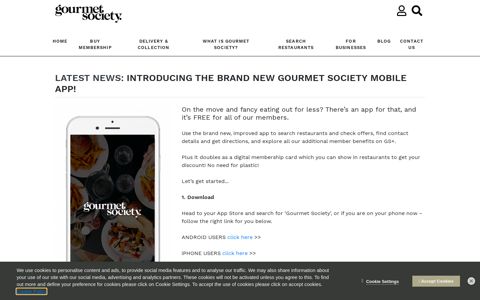Introducing the brand new Gourmet Society mobile app!