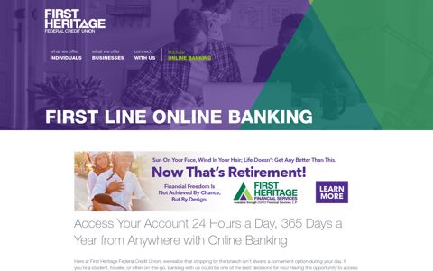 First Line Online Banking with First Heritage Federal Credit ...