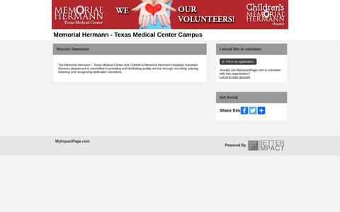Memorial Hermann - Texas Medical Center ... - MyImpactPage