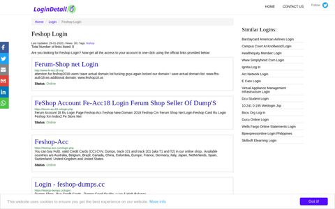 Feshop Login Ferum-Shop net Login - http://www.fe-acc18.org/
