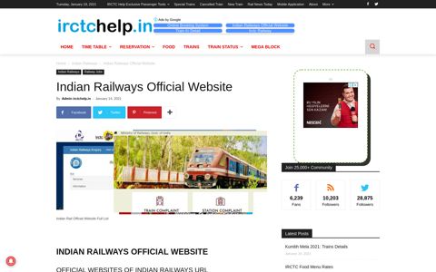 Indian Railways Official Website ( 2020 Update ) | IRCTC Help